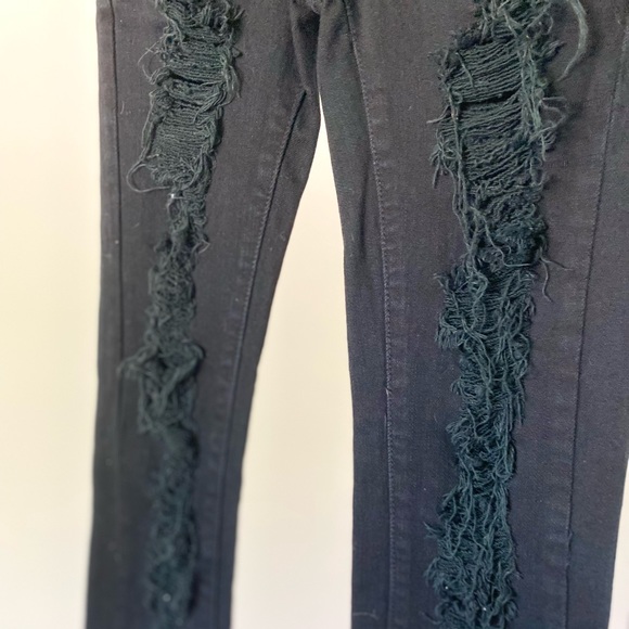 Machine Black Mid-rise Extremely Distressed Skinny Jeans - Picture 4 of 9